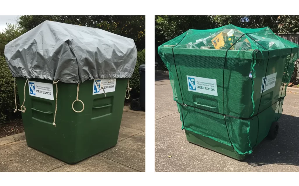 samples of skip bins with covers